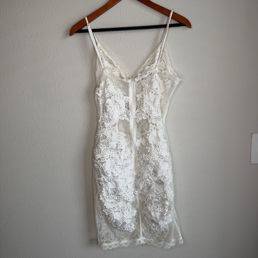 House of CB White Lace Floral Midi Slip Dress - Picture 8 of 12